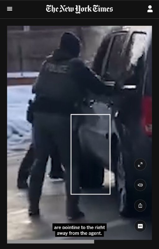 美国明尼苏达州1月7日上午，一名蒙面联邦特工开枪射杀了37岁的女司机古德