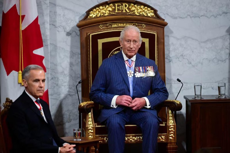 英王查尔斯三世5月27日以加拿大国王身份在加参议院演讲，赞扬加拿大作为一股向善的力量，继续在行为和价值观方面树立榜样